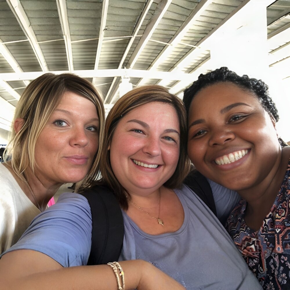 Three members of our team together in Jamaica